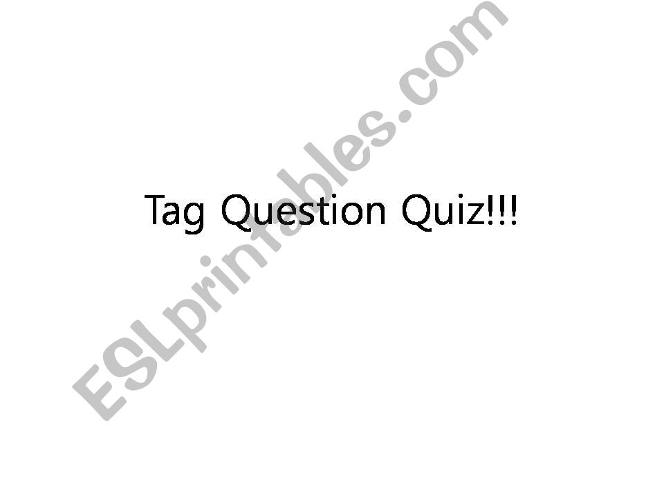 Tag Question  powerpoint