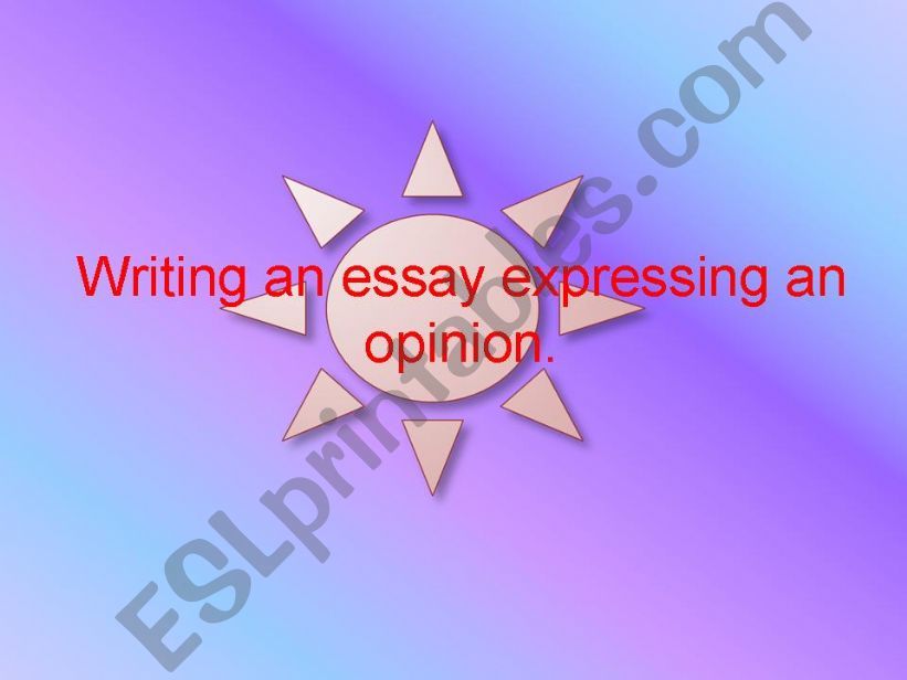 OPINION ESSAY powerpoint