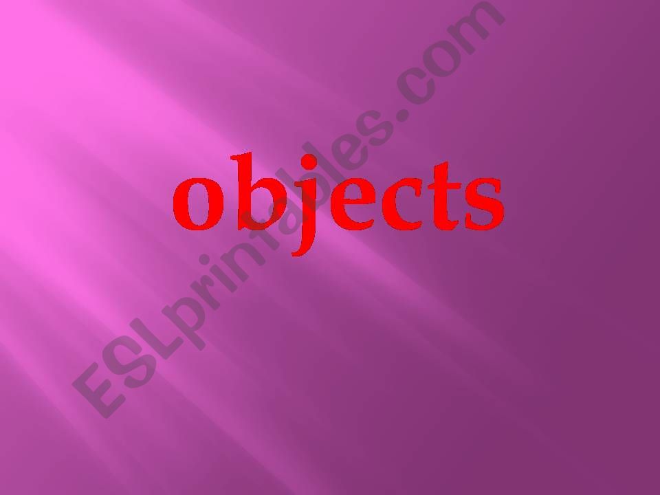 Objects powerpoint