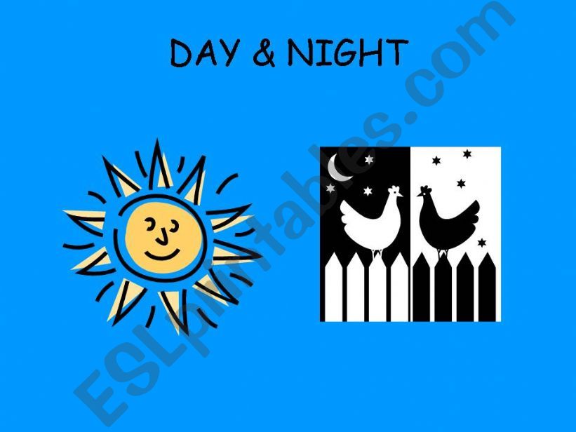Day and night /Daily routines powerpoint