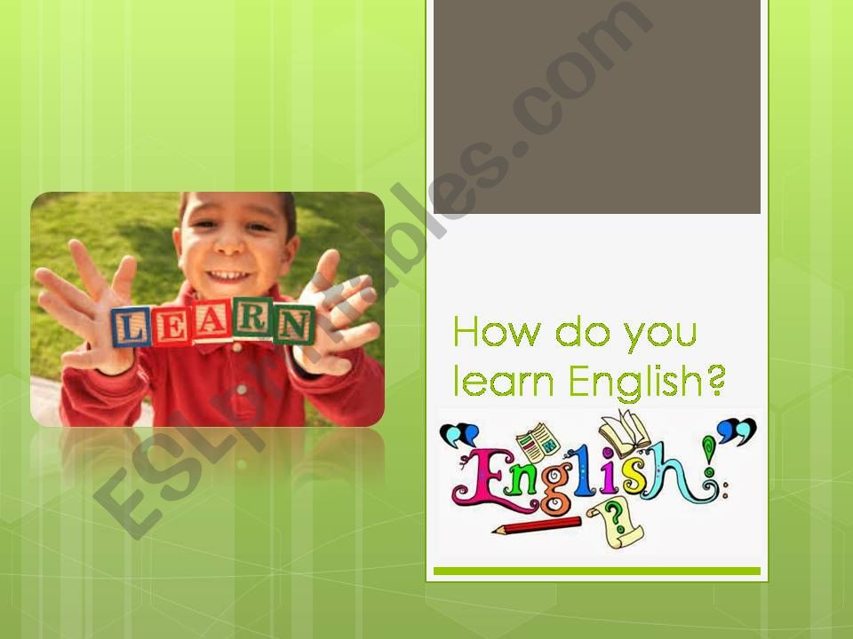 How Do You Learn English? powerpoint