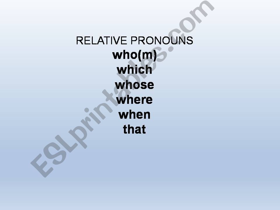 RELATIVE CLAUSES  powerpoint