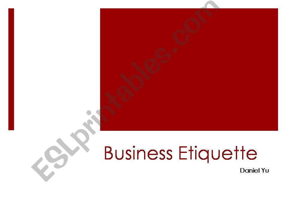 Business Etiquette 101 powerpoint