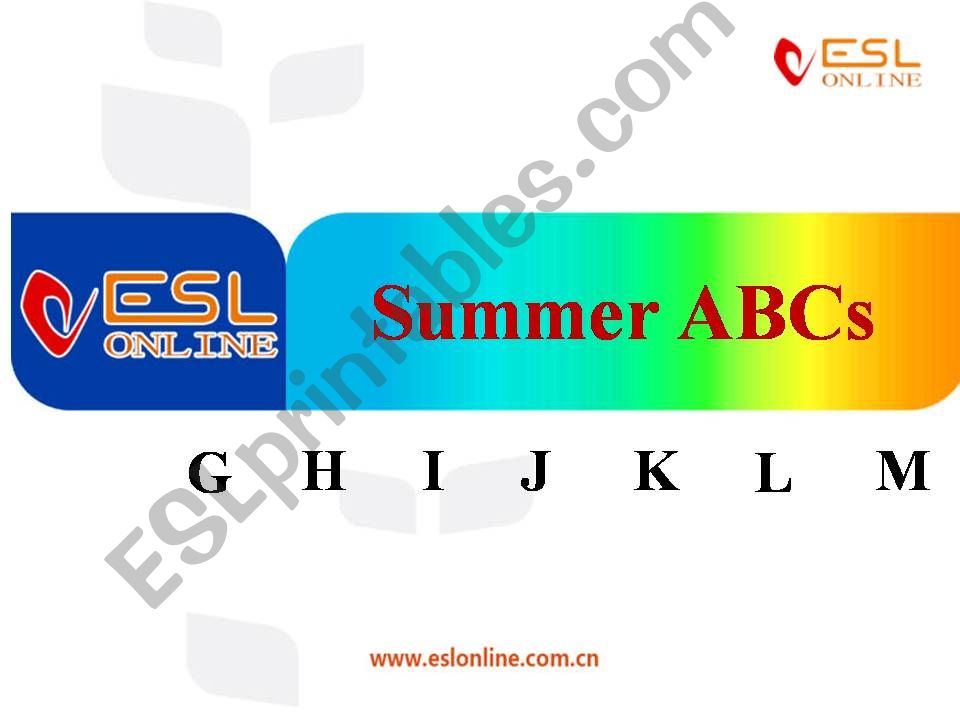 Summer ABCs powerpoint