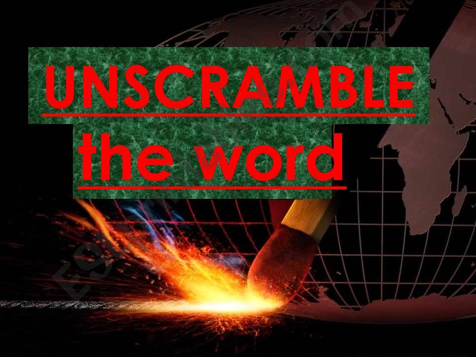 unscrmble game powerpoint