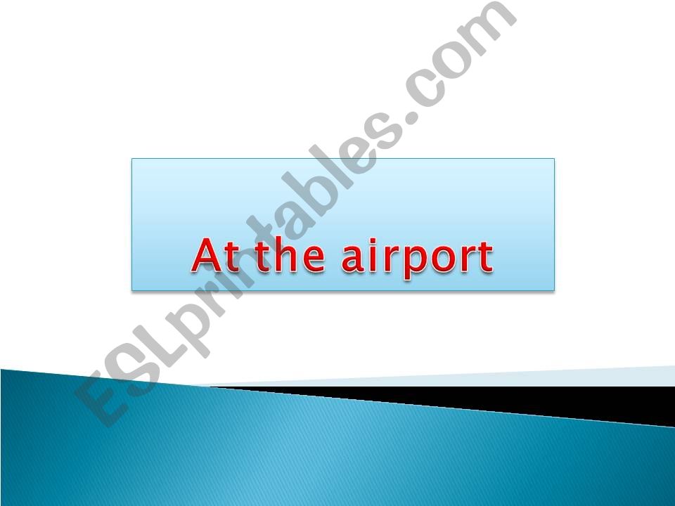 At the air port powerpoint