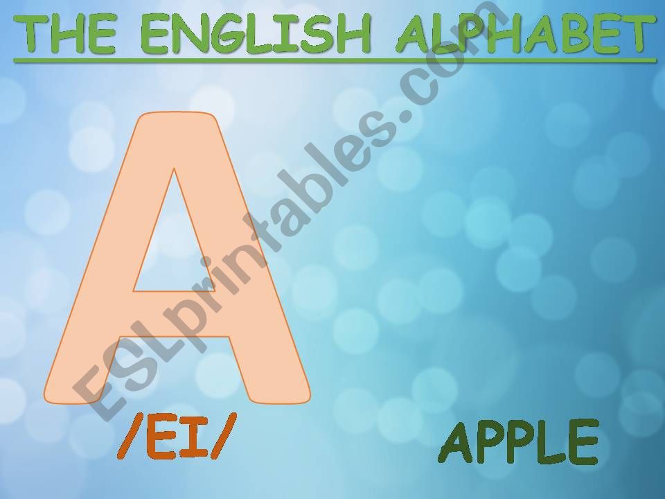 Alphabet powerpoint
