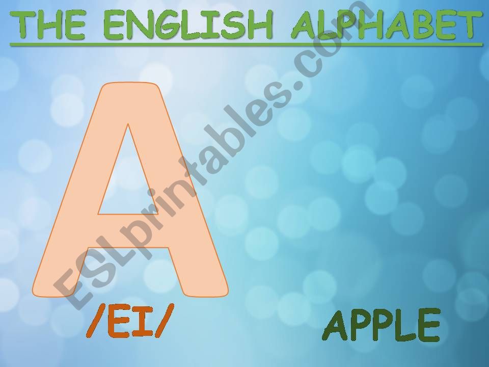 Alphabet powerpoint