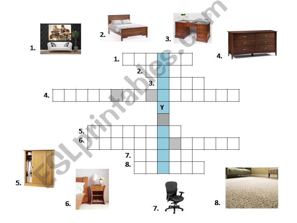 Furniture - Crossword powerpoint