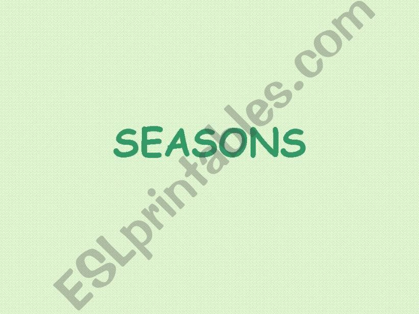 SEASONS powerpoint