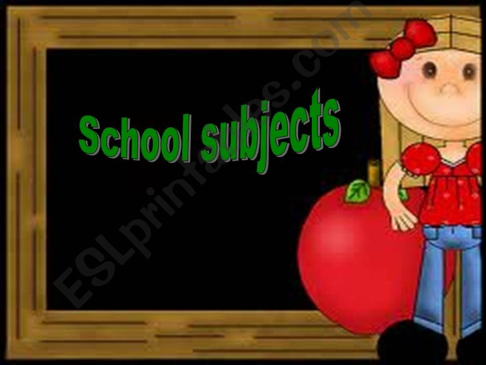 School subjects powerpoint