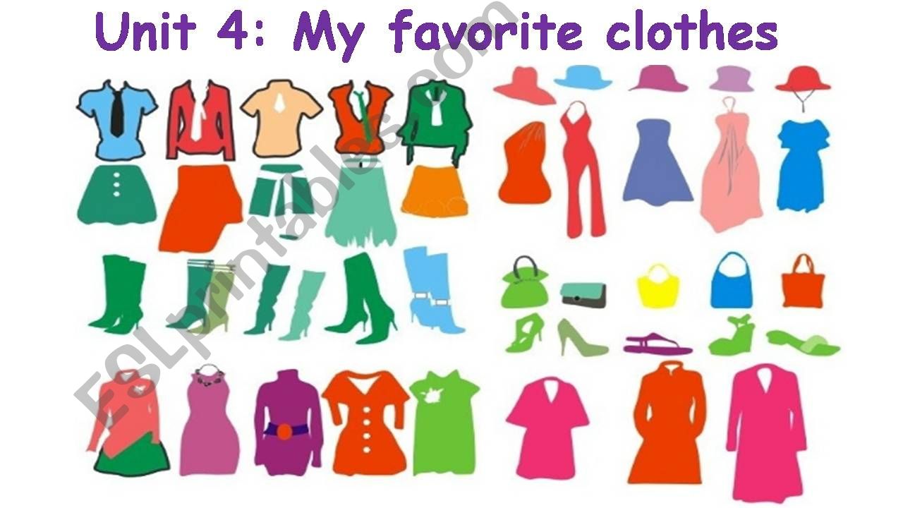 My favorite clothes powerpoint