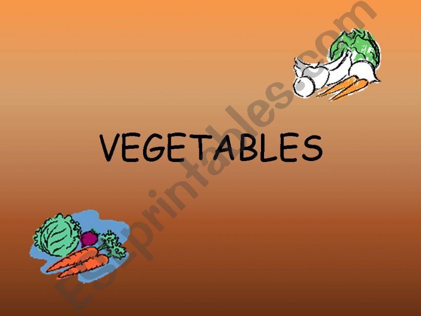 VEGETABLES powerpoint