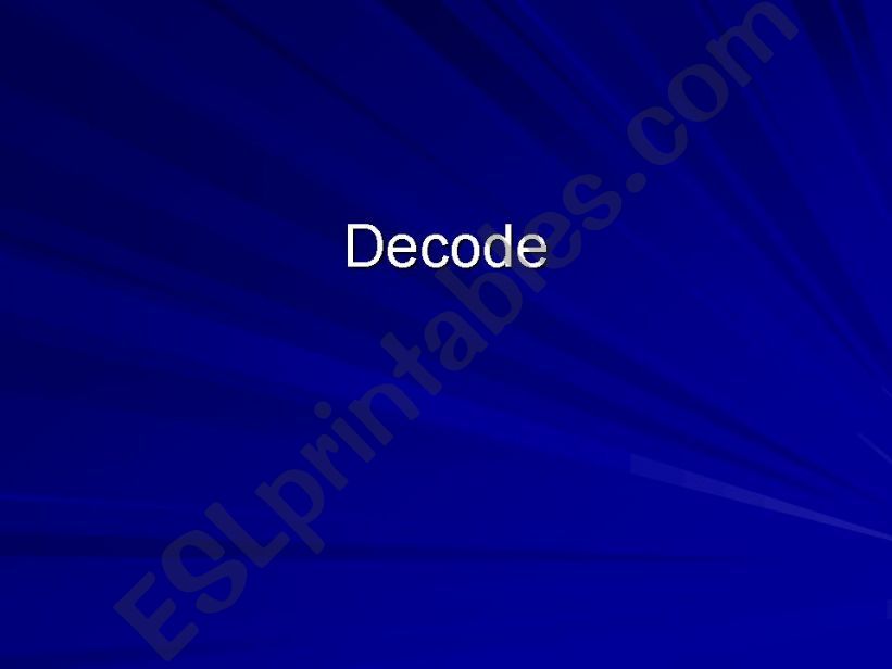 DECODE powerpoint