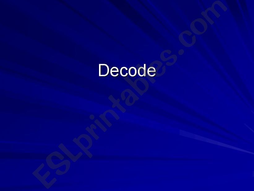 DECODE powerpoint