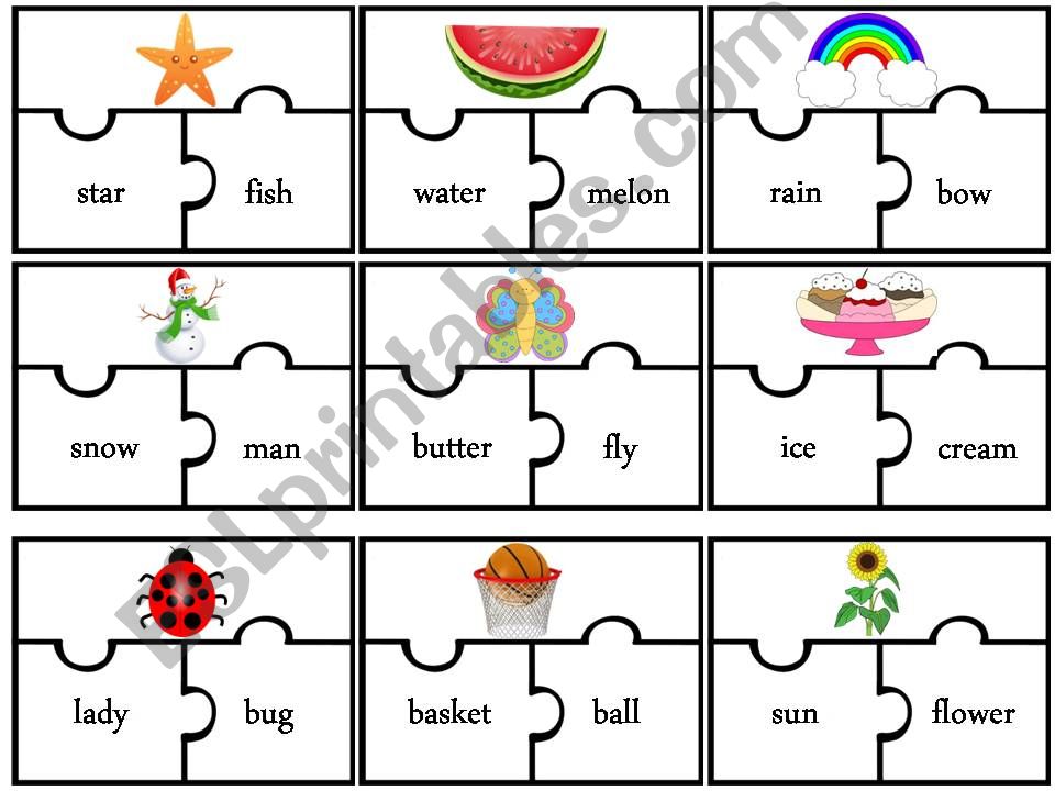 Compound Words Jigsaw powerpoint