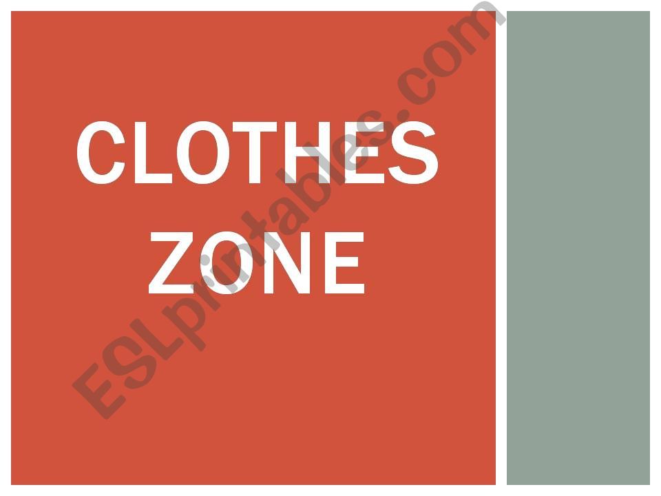 Your Quest 2 - Unit 4 - Clothes Zone