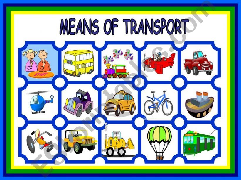 MEANS OF TRANSPORT GAME powerpoint