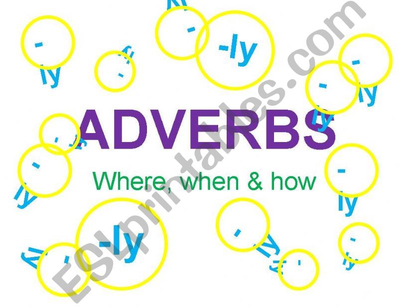 Adverbs (Where, when & how?) powerpoint