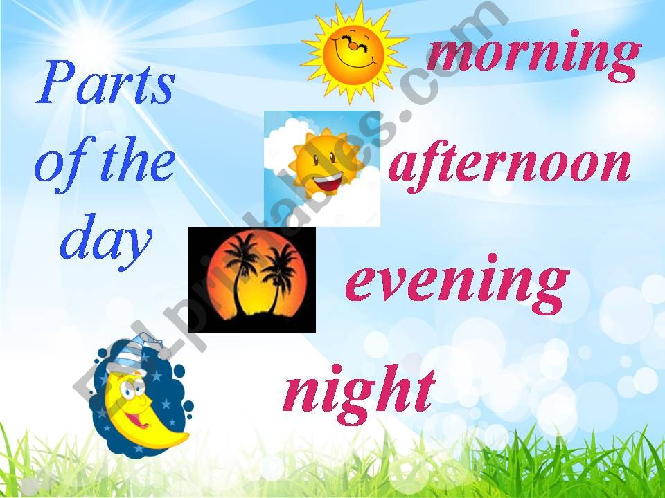 Parts of the Day powerpoint