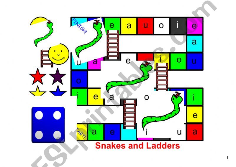 Phonics Snakes and Ladders powerpoint