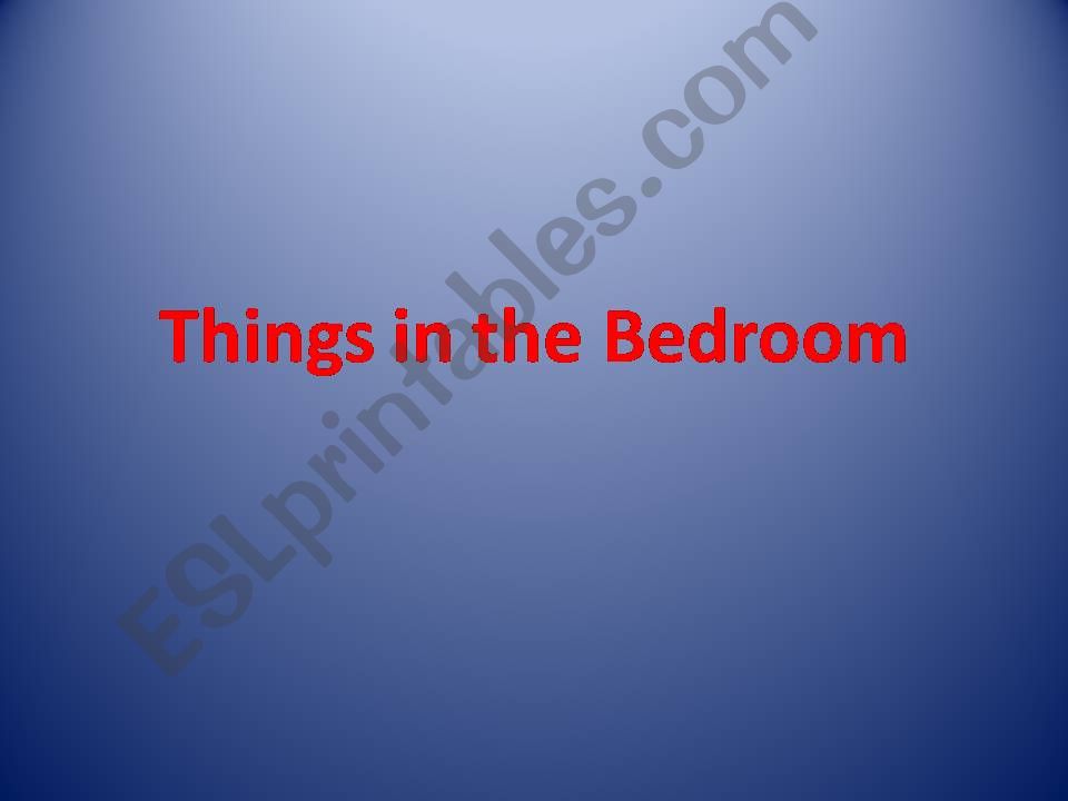 Bedroom Vocabulary powerpoint