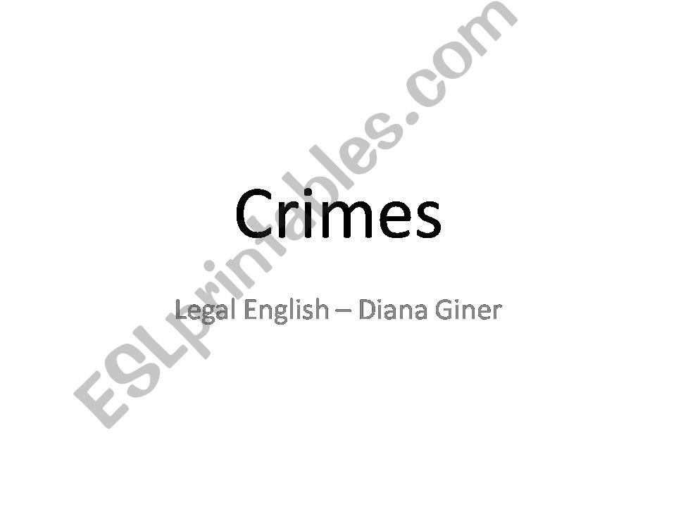 Crimes  powerpoint