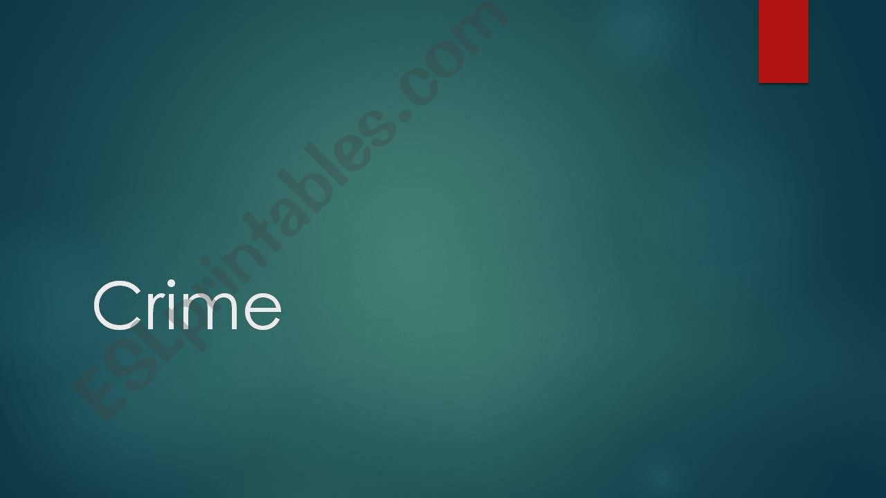Crime Terms And Processes powerpoint