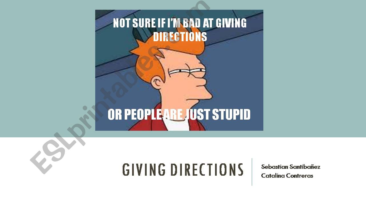 Activity Giving directions powerpoint