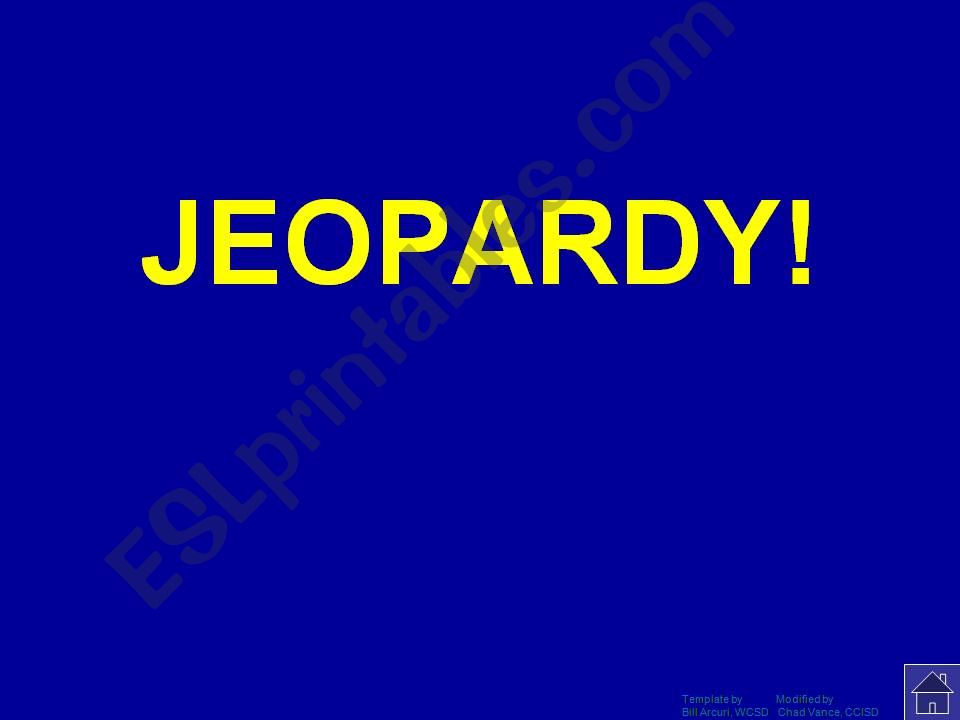 Jeopardy - Middle School Powerpoint