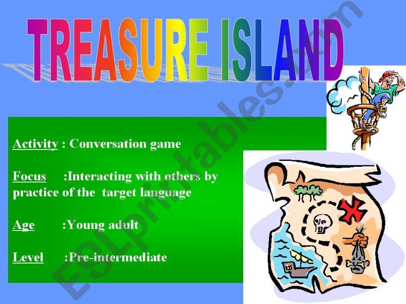 Treasure island-Speaking game powerpoint