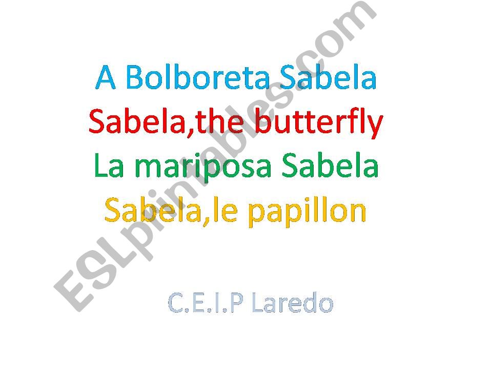 Sabela,the butterfly powerpoint