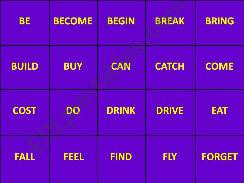 iRREGULAR VERBS DRILLING powerpoint