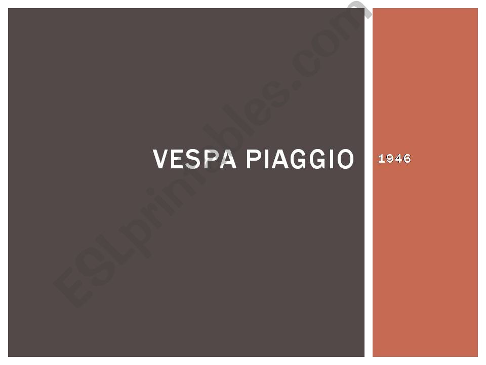 Vespa by Piaggio powerpoint
