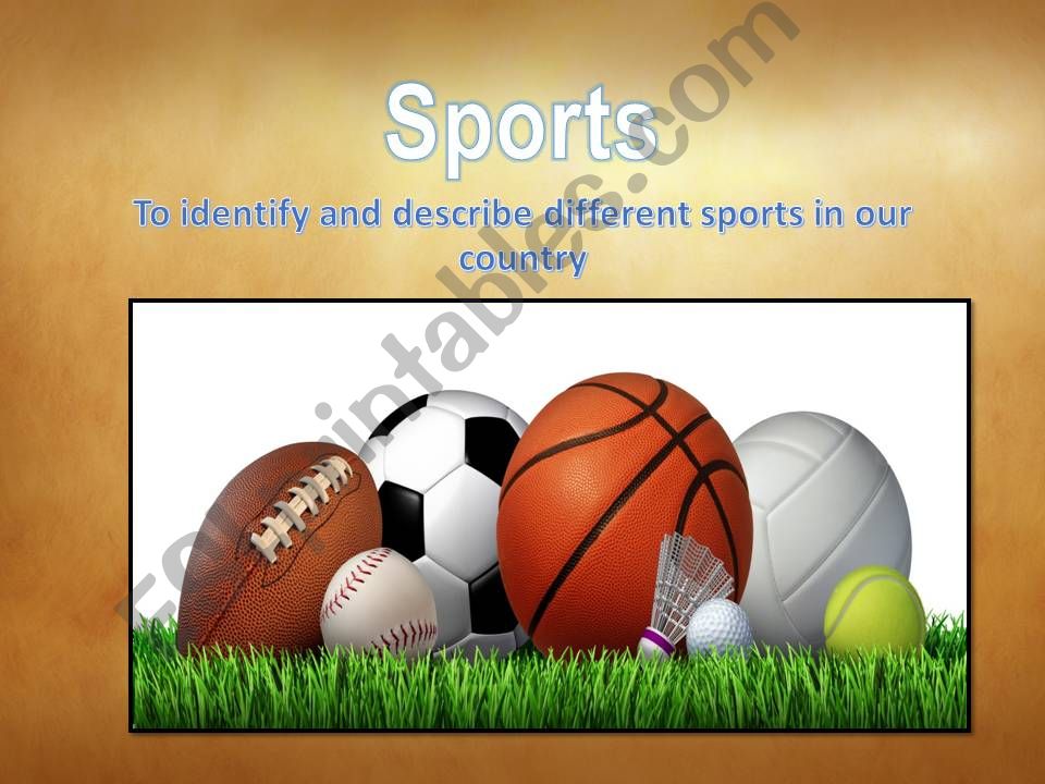 Sports - Part 1 powerpoint