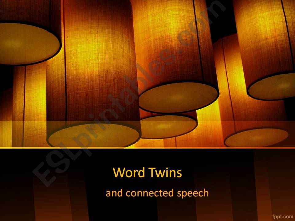 Word Twins and Connected Speech