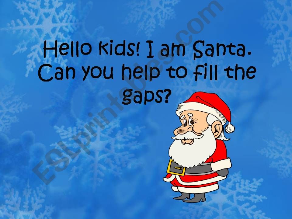 simple present easy with santa
