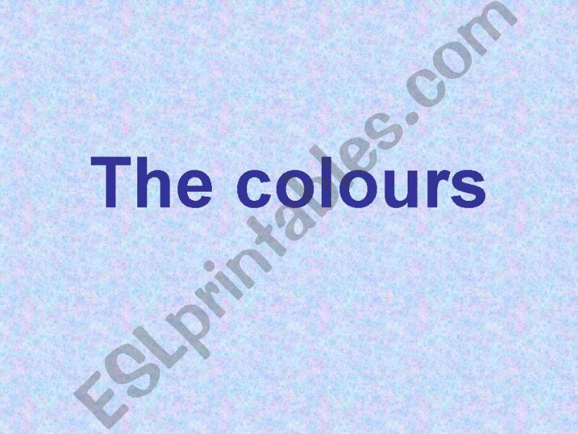 The colours powerpoint