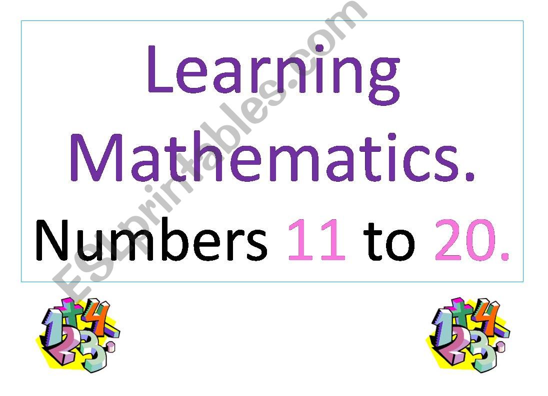 Learning mathematics, numbers 11 to 20