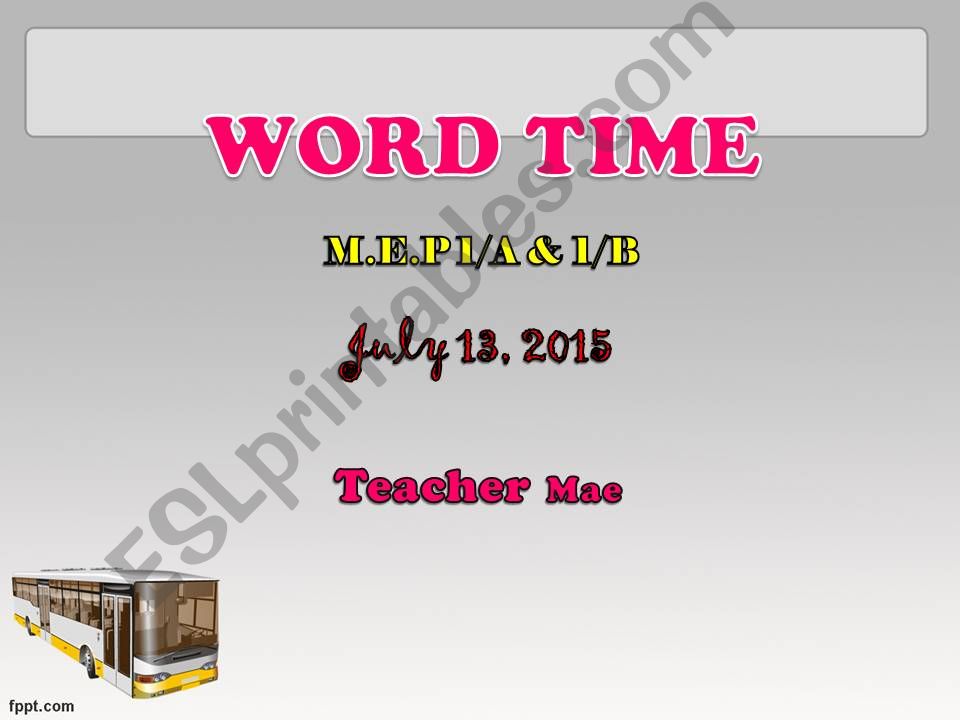 Word Time powerpoint