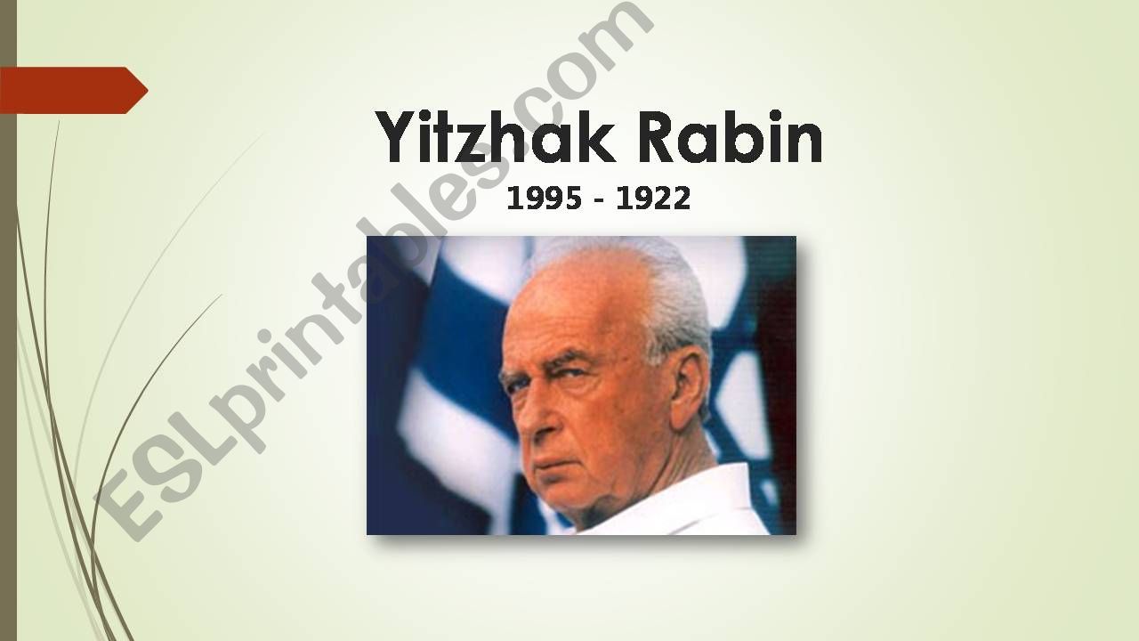 Izhak Rabin peace  powerpoint