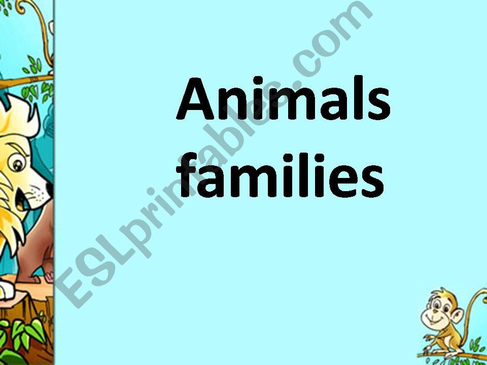animal families powerpoint