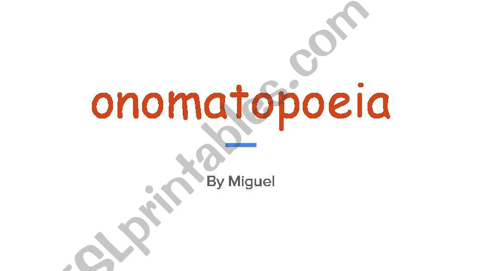 ONOMATOPOEIA powerpoint