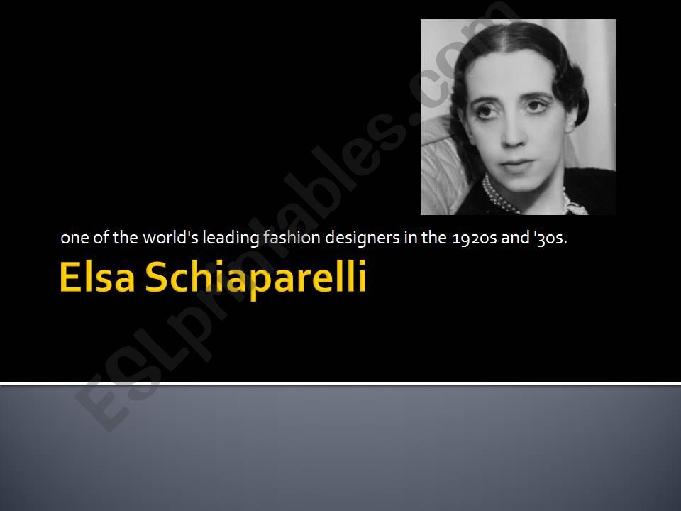 Elsa Schiaparelli powerpoint