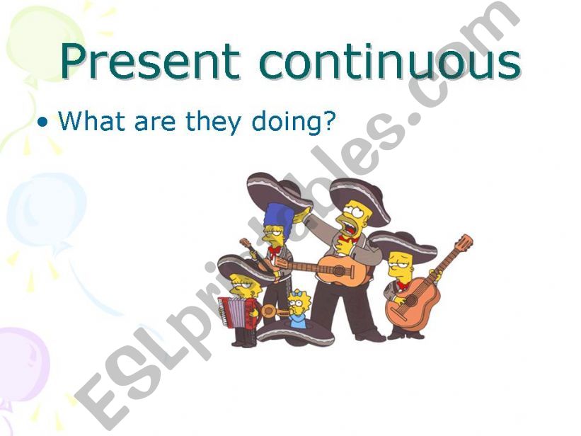 present continuous powerpoint