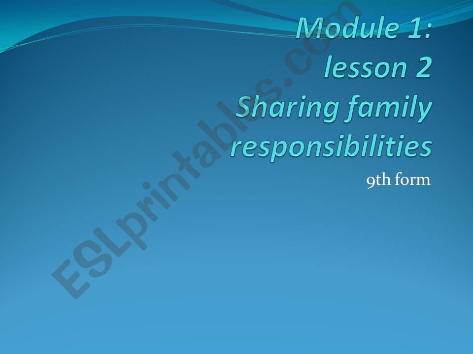 sharing family responsibilities