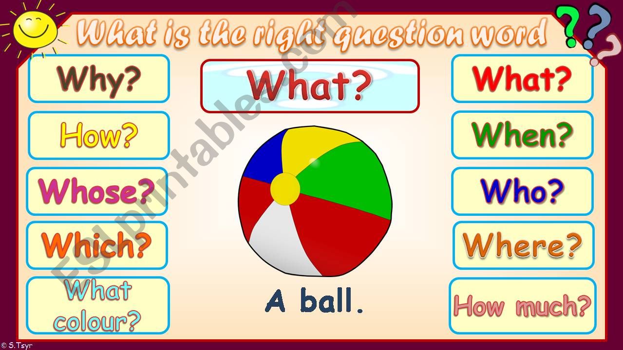 Question words powerpoint