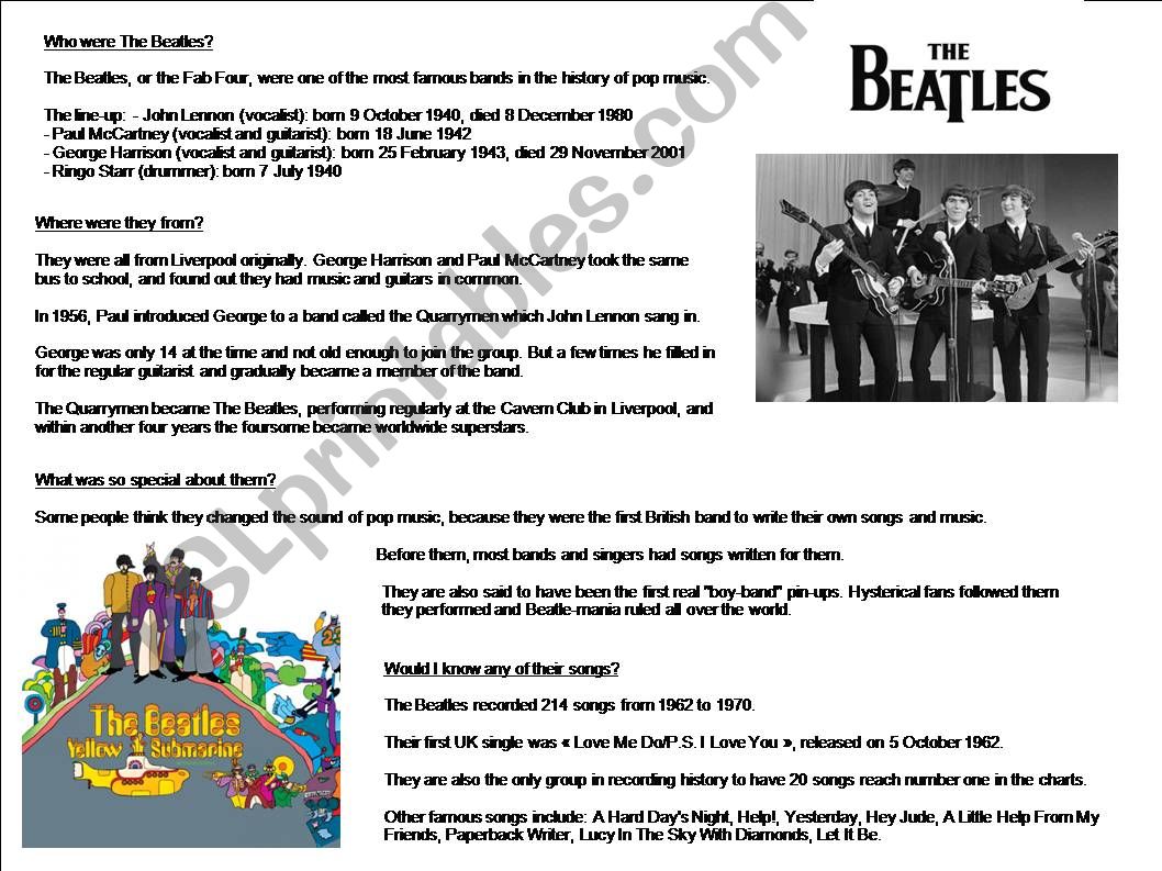 The Beatles powerpoint