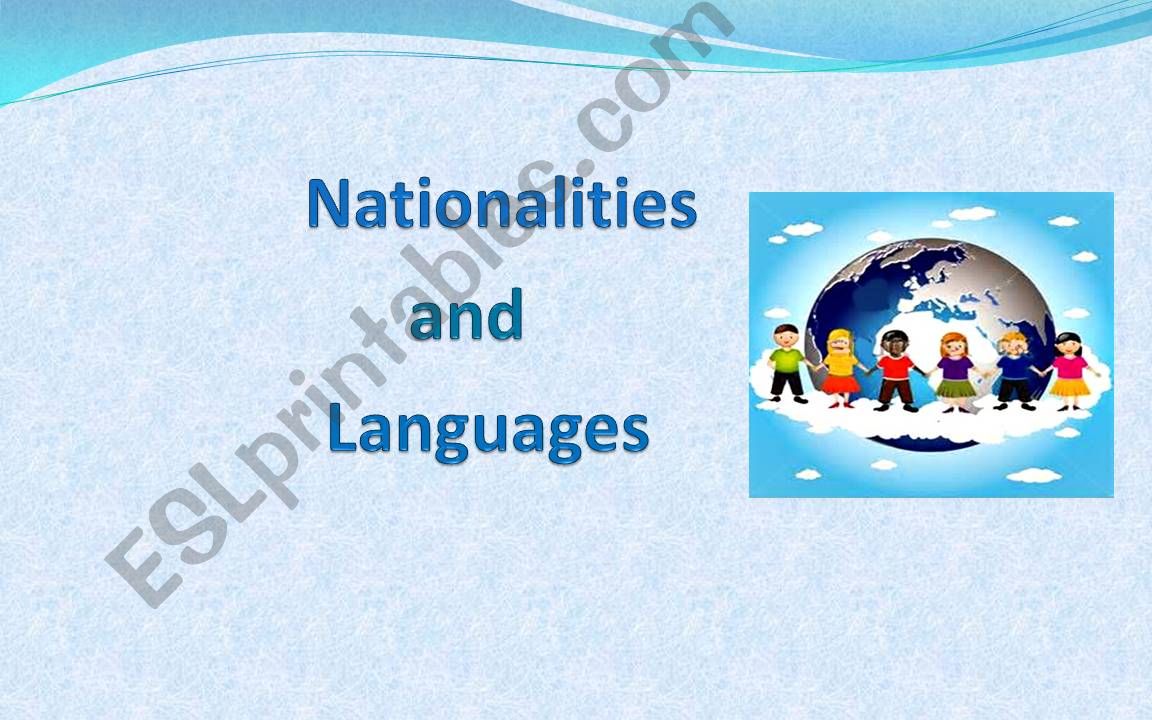 Nationalities and Languages Part 1