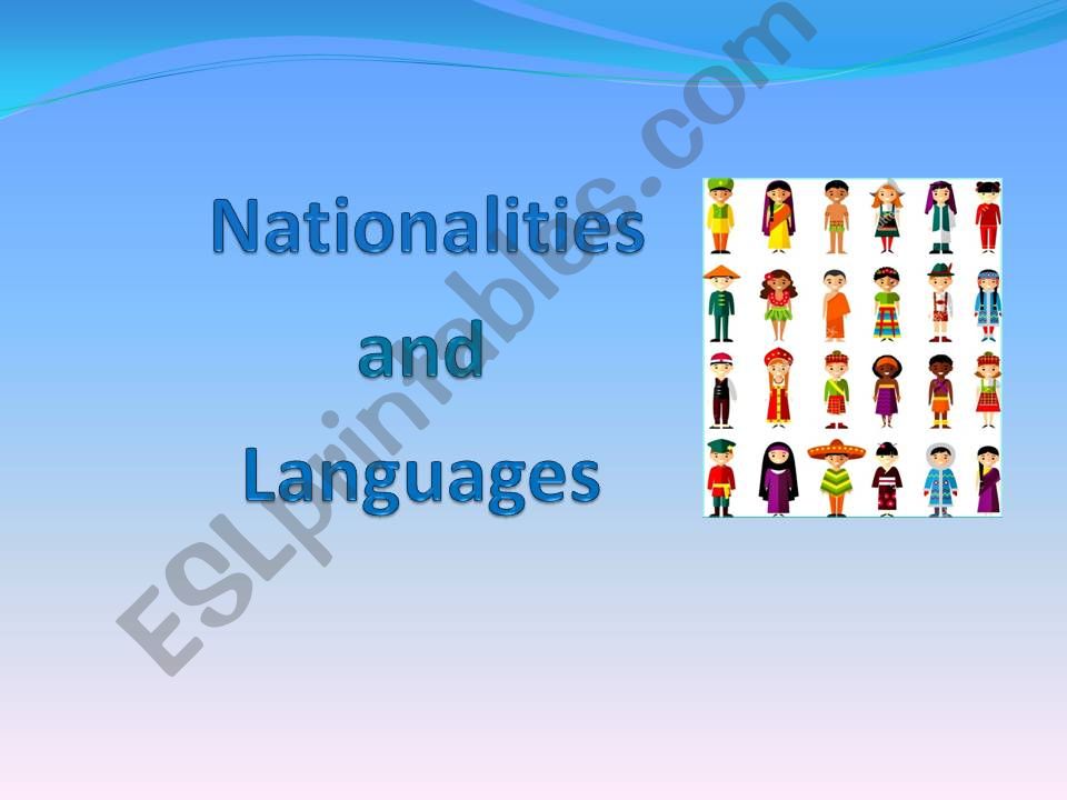 Nationalities and Languages Part 3